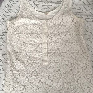 Jcrew Lace overlay tank top